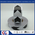 Schwarz-Weiß-Pfeil PVC Reflexfolie mit Crystal Lattice